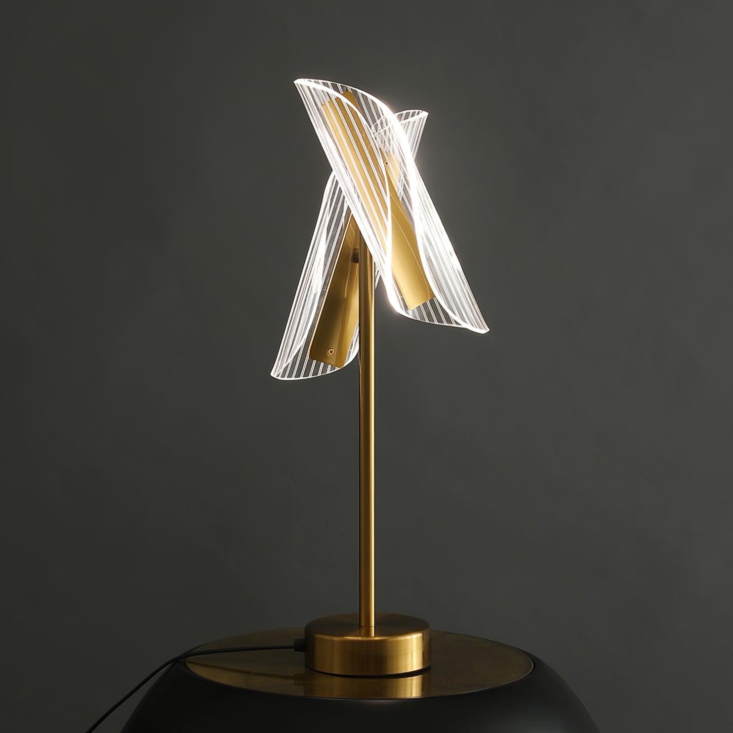 Flame Table Lamp Dia 6.6″ x H 21.6″ / Dia 17cm x H 55cm / Gold / US plug Table lamp