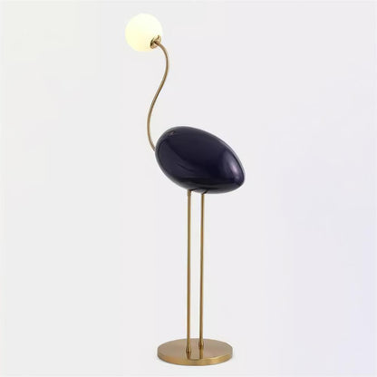 Flamingos Floor Lamp Dia 17.7″ x H 53″ / Dia 45cm x H 135cm / Gold & Blue / US Plug Floor lamp