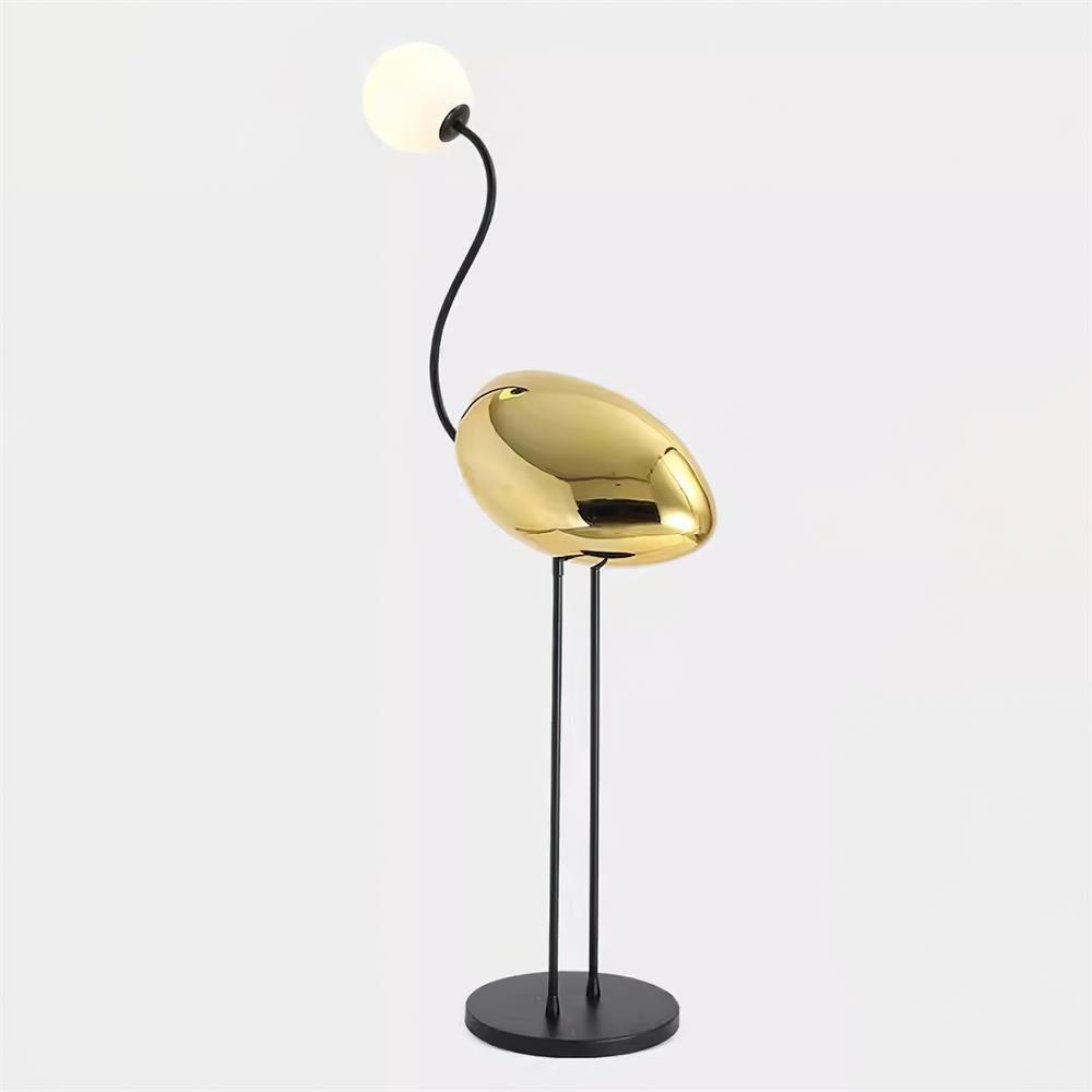 Flamingos Floor Lamp Dia 17.7″ x H 53″ / Dia 45cm x H 135cm / Black & Gold / US Plug Floor lamp