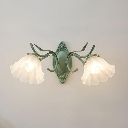Flared Wall Light ? 17.7″ x H 9.8″ / Dia 45cm x H 25cm / Green Wall lamp