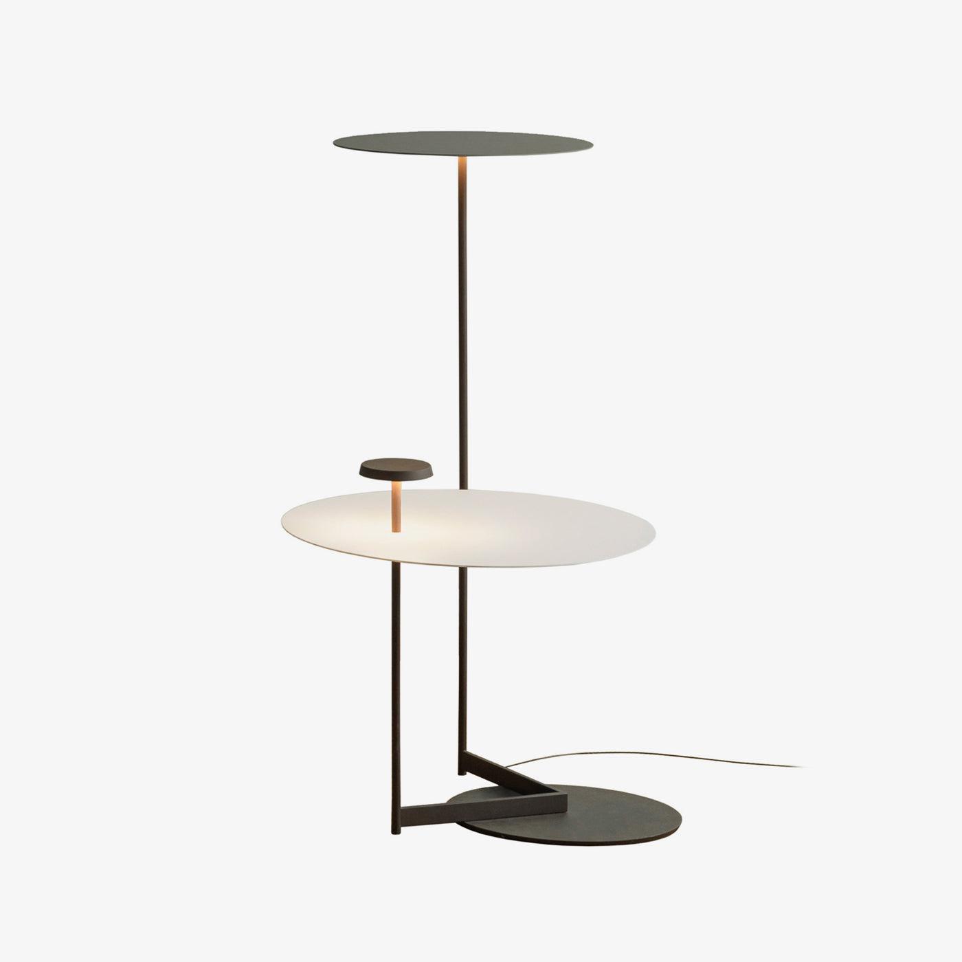 Flat Floor Lamp Dia 29.9″ x H 35.4″ / Dia 76cm x H 90cm / Black + White / US plug Floor lamp
