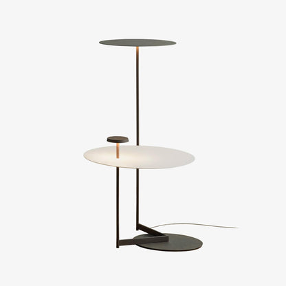 Flat Floor Lamp Dia 29.9″ x H 35.4″ / Dia 76cm x H 90cm / Black + White / US plug Floor lamp