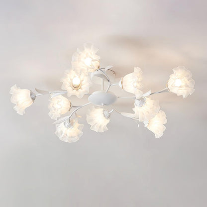 Flavian Ceiling Lamp 10 heads Dia 43.3″ x H 9.8″/ Dia 110cm x H 25cm / White Ceiling lamp
