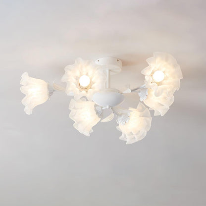 Flavian Ceiling Lamp 6 heads ? 34.6″ x H 9.8″/ Dia 88cm x H 25cm / White Ceiling lamp