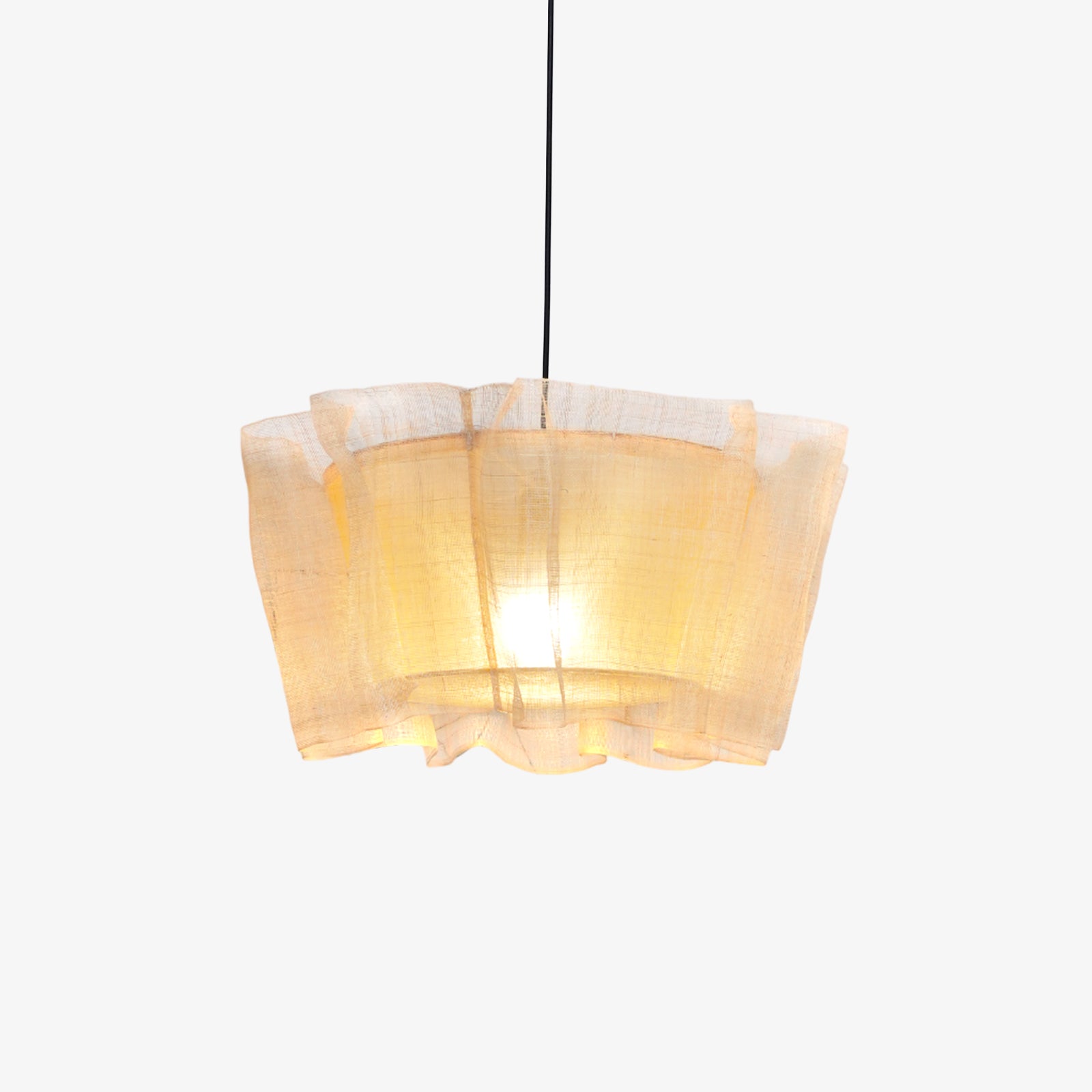 Flaxen Weave Pendant Lamp Dia 15.7″ x H 7.9″ / Dia 40cm x H 20cm / Black & Beige Pendant light