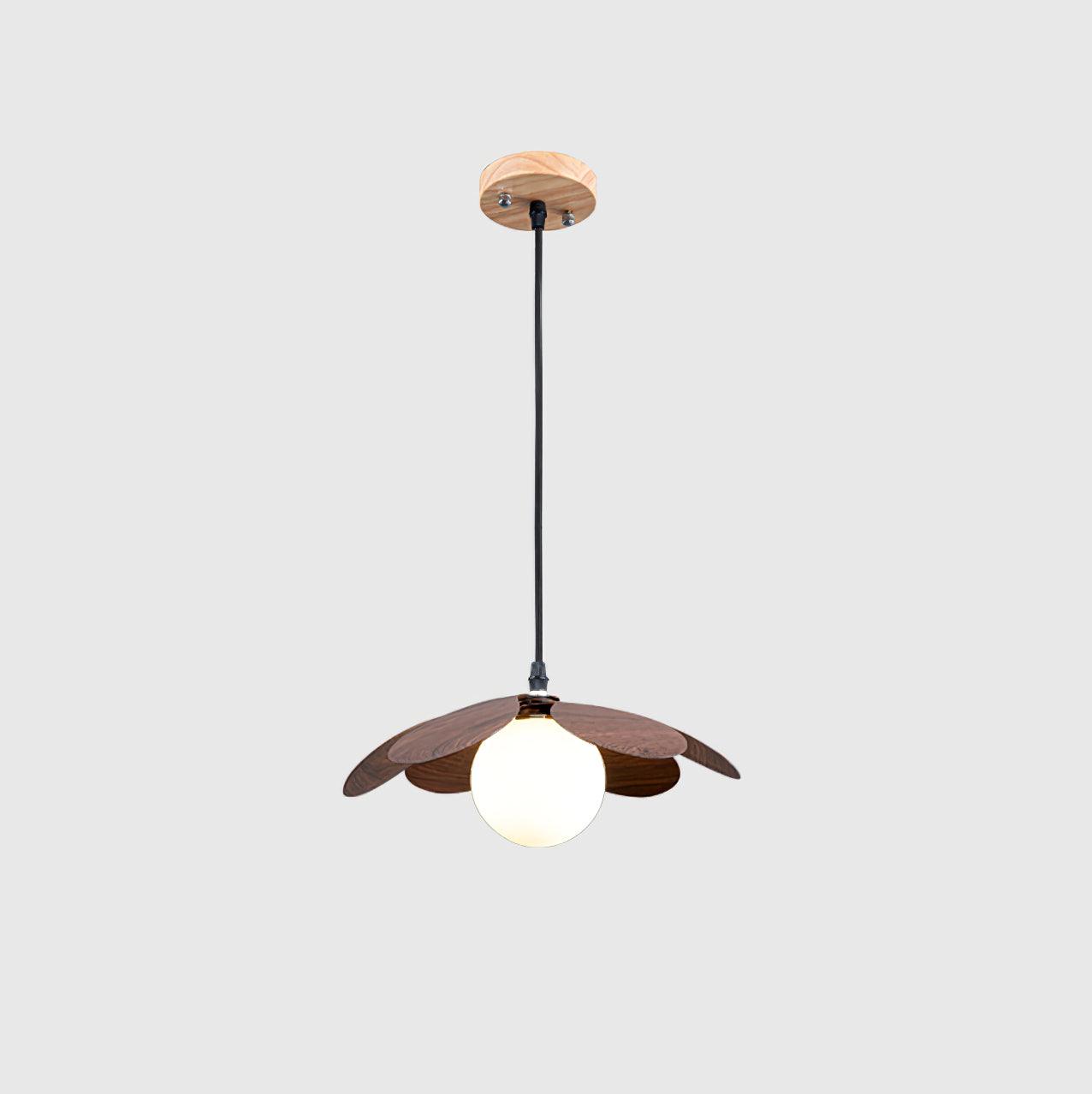 Fleur Petals Pendant Lamp ? 11.8″ x H 5.1″/ Dia 30cm x H 13cm / Walnut Pendant light