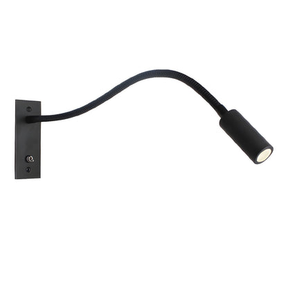 Flexible Gooseneck Wall Lamp W 13.8″ x H 4.7″ / Black / Warm Light Wall lamp