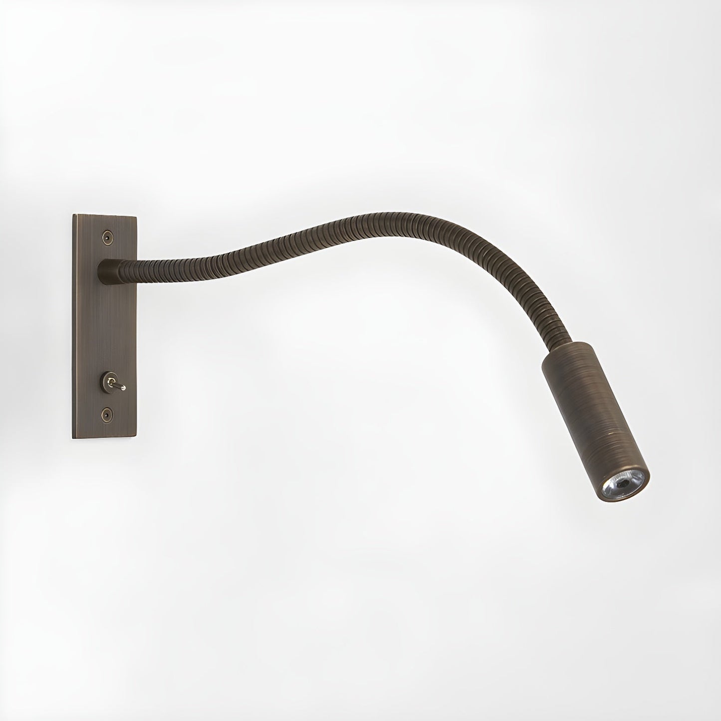 Flexible Gooseneck Wall Lamp W 13.8″ x H 4.7″ / Brushed Bronze / Warm Light Wall lamp