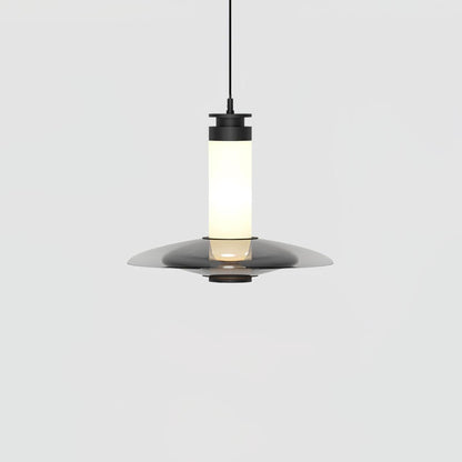 Float Glass Pendant Lamp Model B Dia 9.1″ x H 7.9″ / Dia 23cm x H 20cm / Smoke grey & Black / Warm Light Pendant light