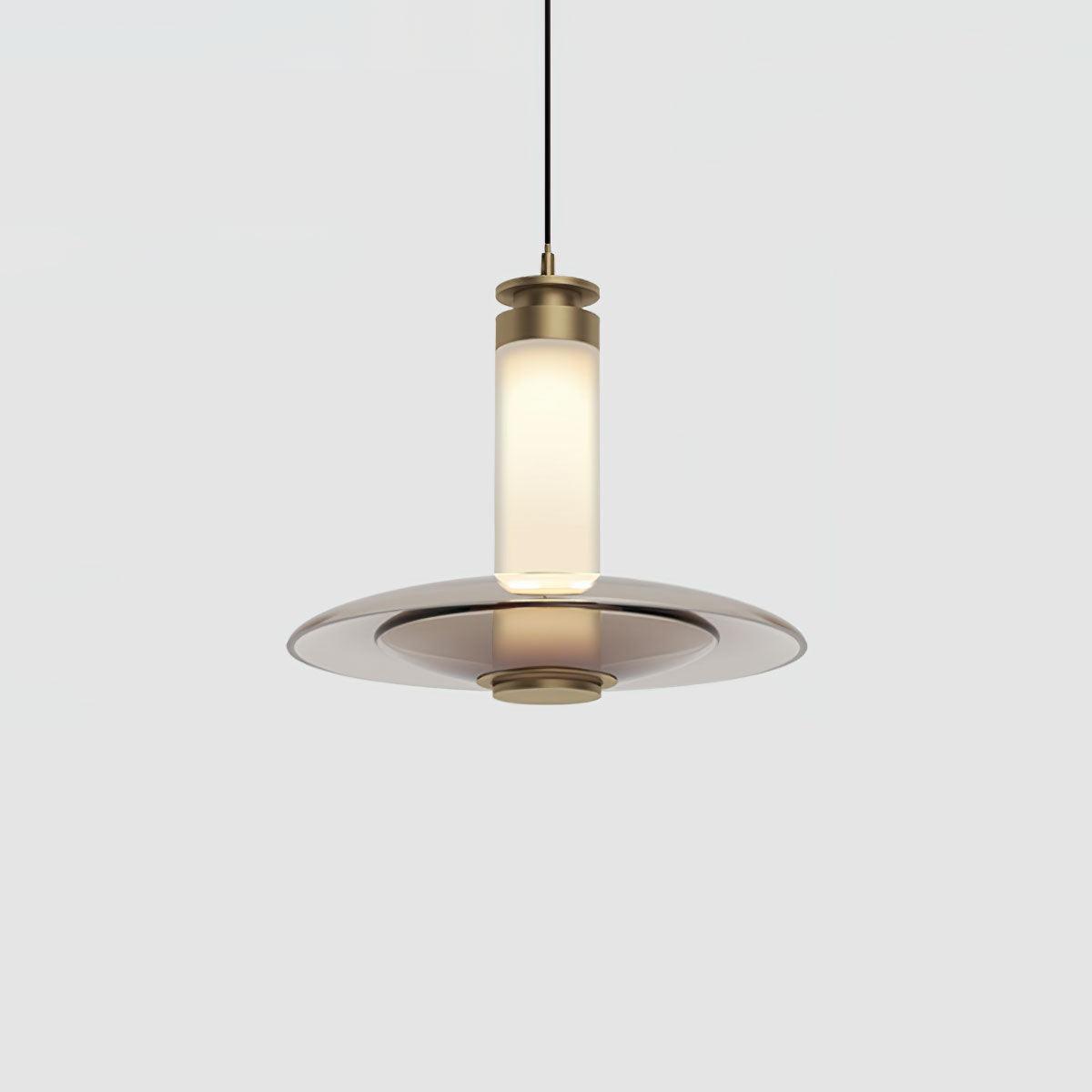 Float Glass Pendant Lamp Model B Dia 9.1″ x H 7.9″ / Dia 23cm x H 20cm / Amber & Gold / Warm Light Pendant light