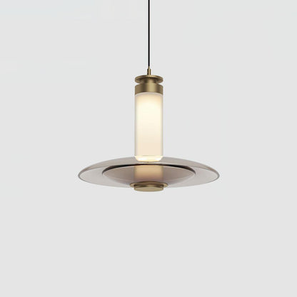 Float Glass Pendant Lamp Model B Dia 9.1″ x H 7.9″ / Dia 23cm x H 20cm / Amber & Gold / Warm Light Pendant light