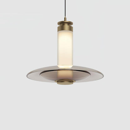Float Glass Pendant Lamp Model B Dia 15.7″ x H 8.7″ / Dia 40cm x H 22cm / Amber & Gold / Warm Light Pendant light