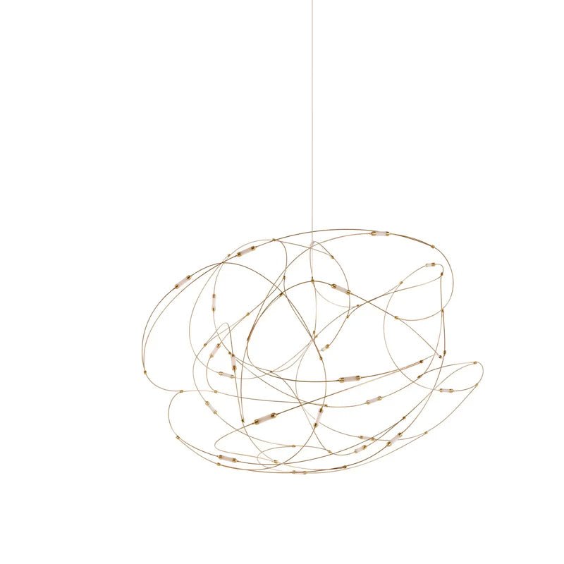 Flock Pendant Light Model A: Dia 31.5″ x H 25.6″ / Dia 80cm x H 65cm / Gold / Warm Light Pendant light