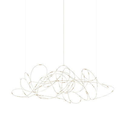 Flock Pendant Light Model B: Dia 59.1″ x H 25.6″ / Dia 150cm x H 65cm / Gold / Warm Light Pendant light