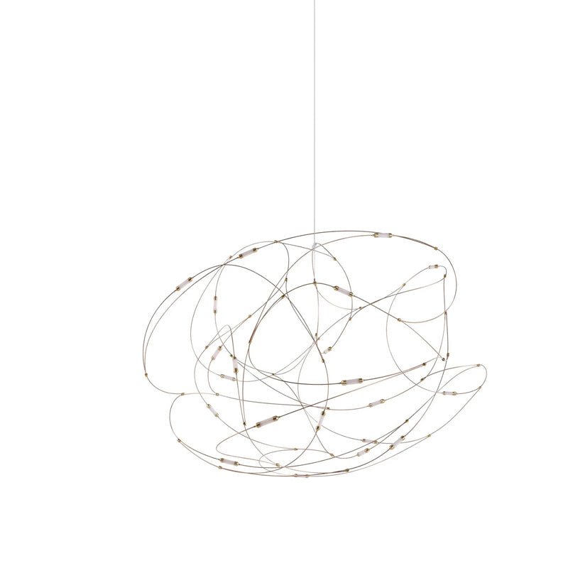Flock Pendant Light Model A: Dia 31.5″ x H 25.6″ / Dia 80cm x H 65cm / Chrome / Warm Light Pendant light