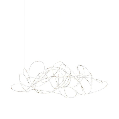 Flock Pendant Light Model B: Dia 59.1″ x H 25.6″ / Dia 150cm x H 65cm / Chrome / Warm Light Pendant light