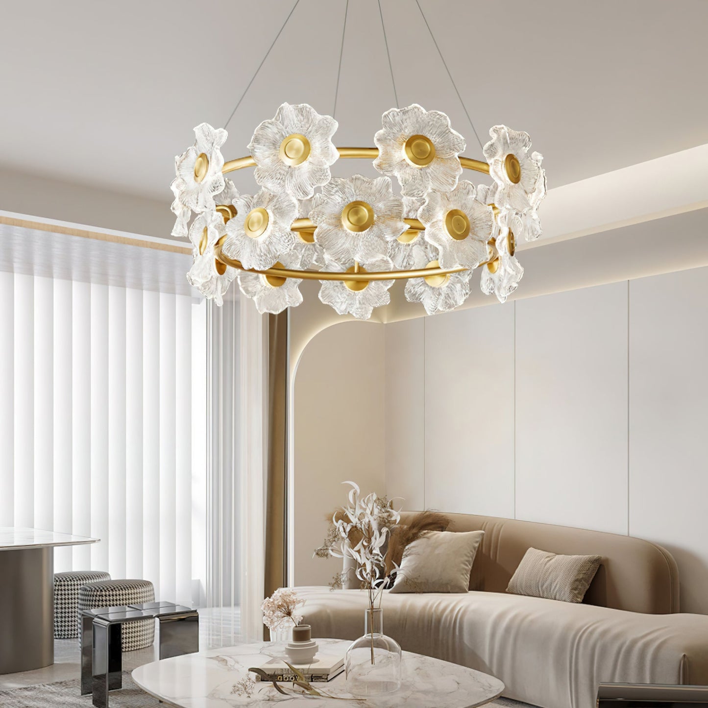 Flora Glass Chandelier Pendant light