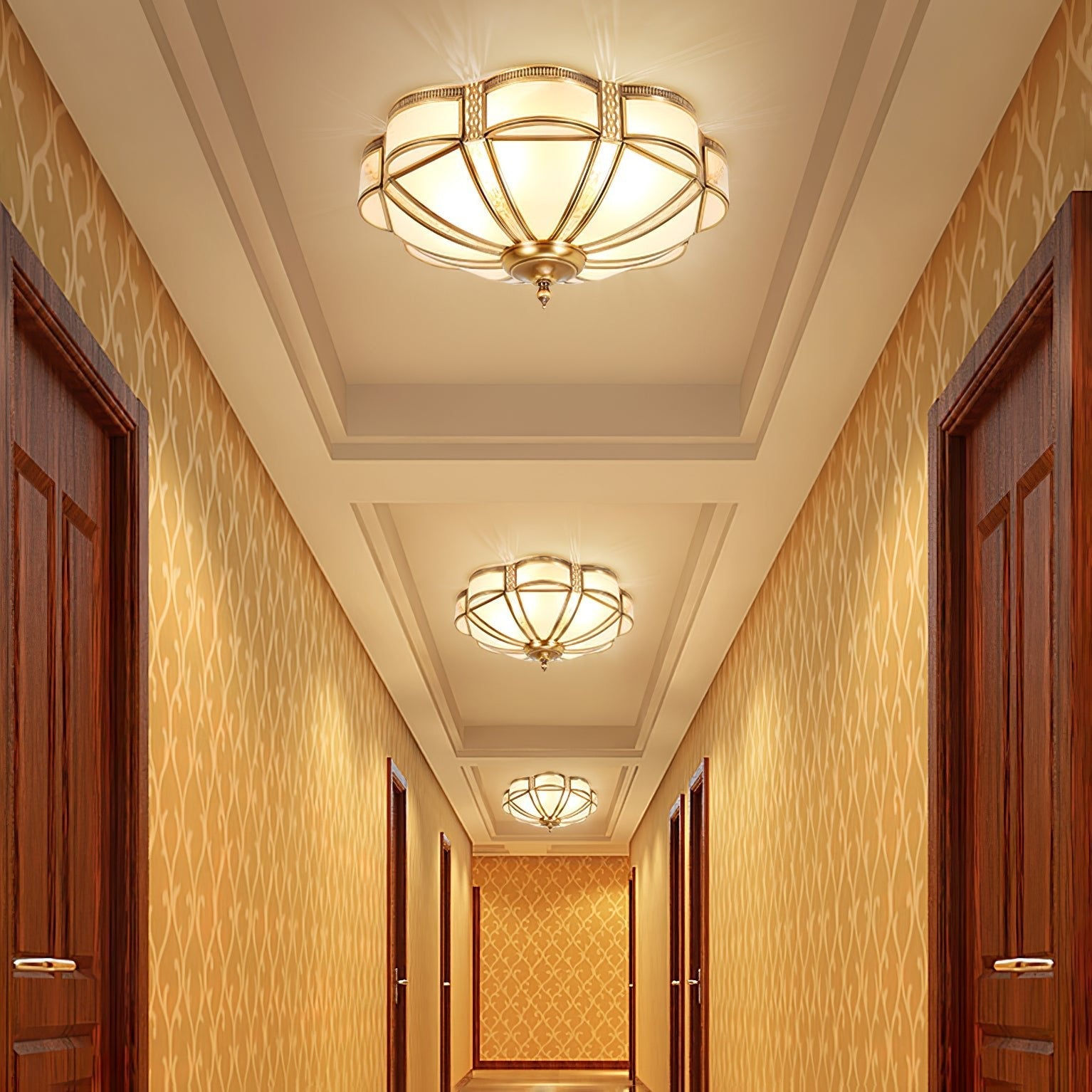 Floral Brass Ceiling Lamp Floor lamp