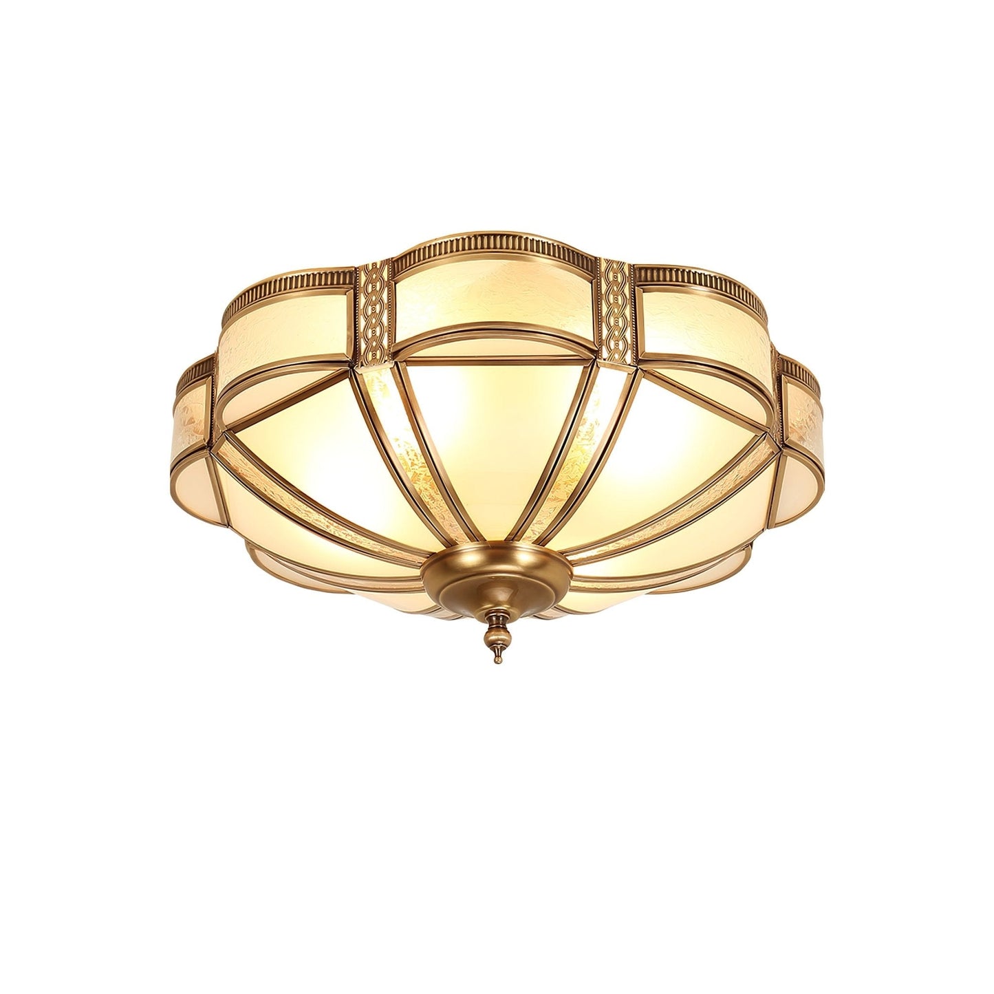 Floral Brass Ceiling Lamp Model A ? 13.8″ x H 6.7″ / Brass Floor lamp