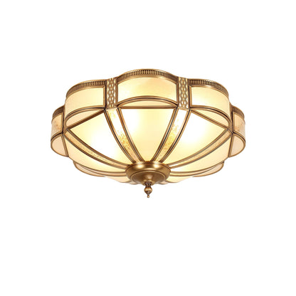 Floral Brass Ceiling Lamp Model A ? 13.8″ x H 6.7″ / Brass Floor lamp