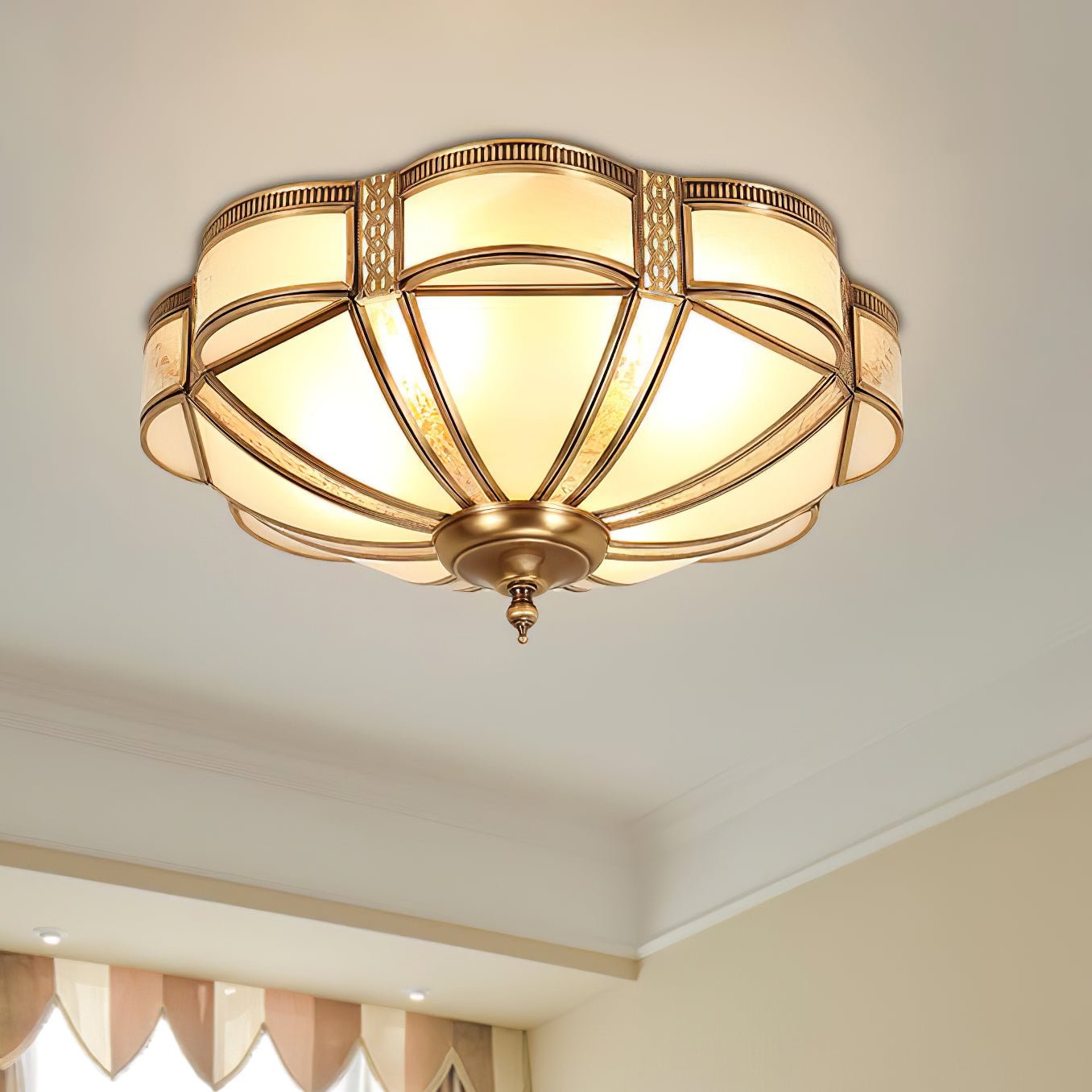 Floral Brass Ceiling Lamp Floor lamp