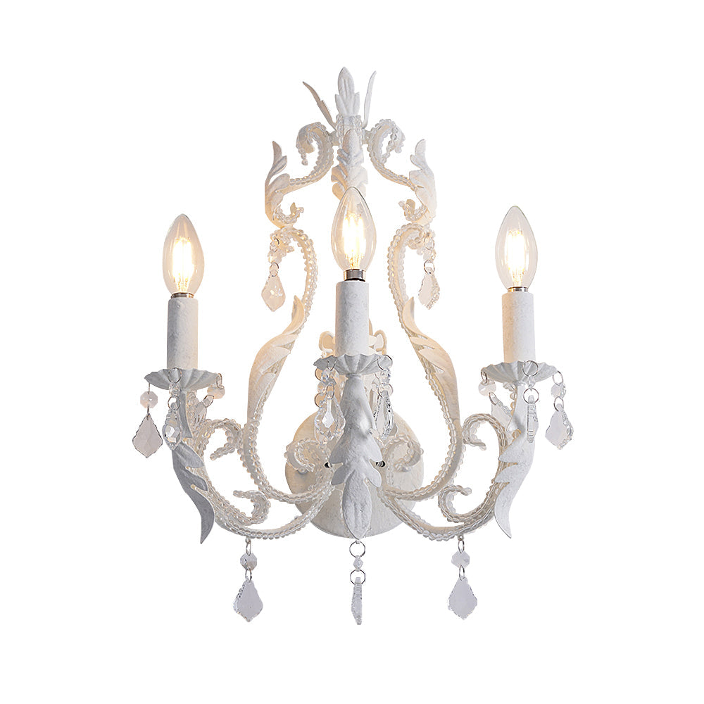 Candle Holder Wall Lamp Φ 15.7″ x H 18.9″ / Dia 40cm x H 48cm / Old white Wall lamp