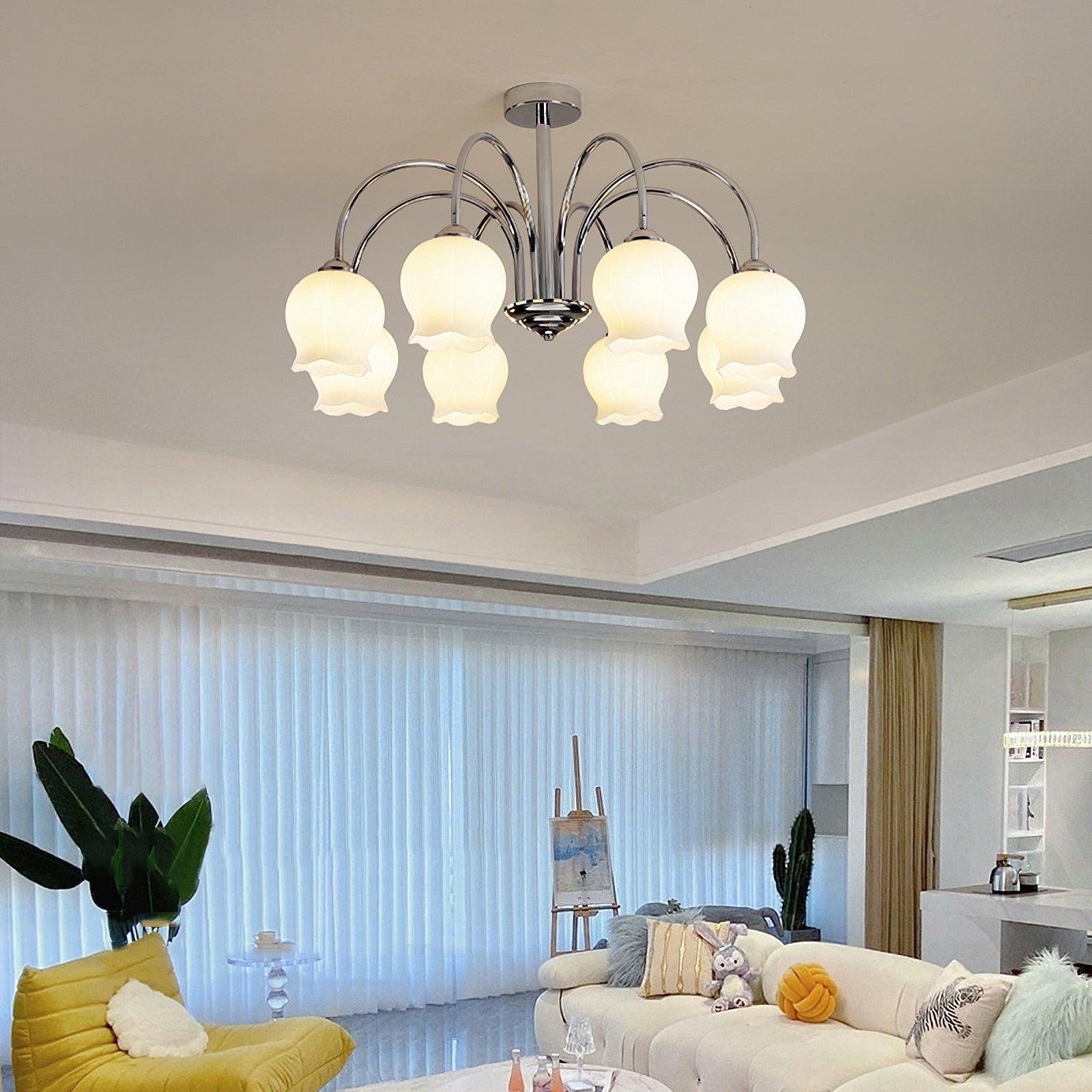 Floral Glass Chandelier Chandelier