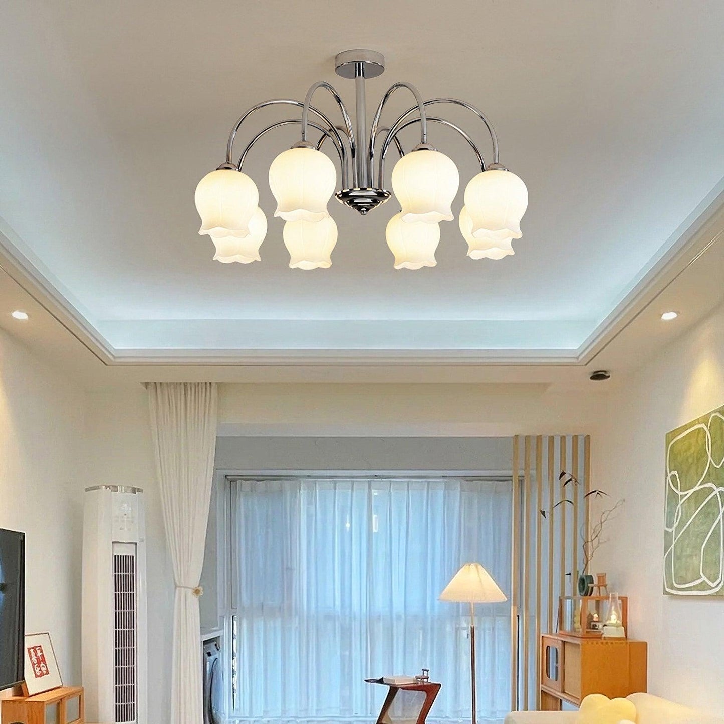 Floral Glass Chandelier Chandelier