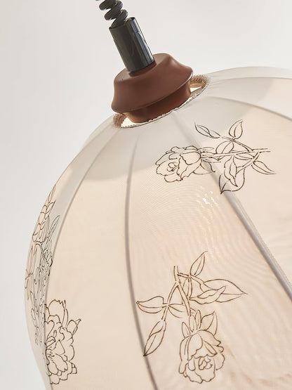 Floral Grace Pendant Lamp Dia 18.1″ x H 18.1″ / Walnut color & White Pendant light