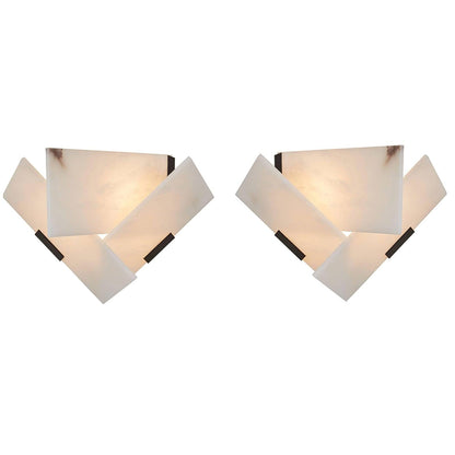 Fly Alabaster Sconce Set of 2 / White / Warm Light Wall lamp