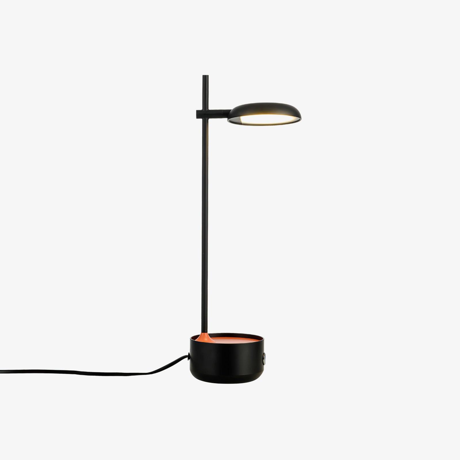 Focal LED Table Lamp ? 3.9″ x H 18.1″ / Dia 10cm x H 46cm / Black + Orange / US Plug Table lamp