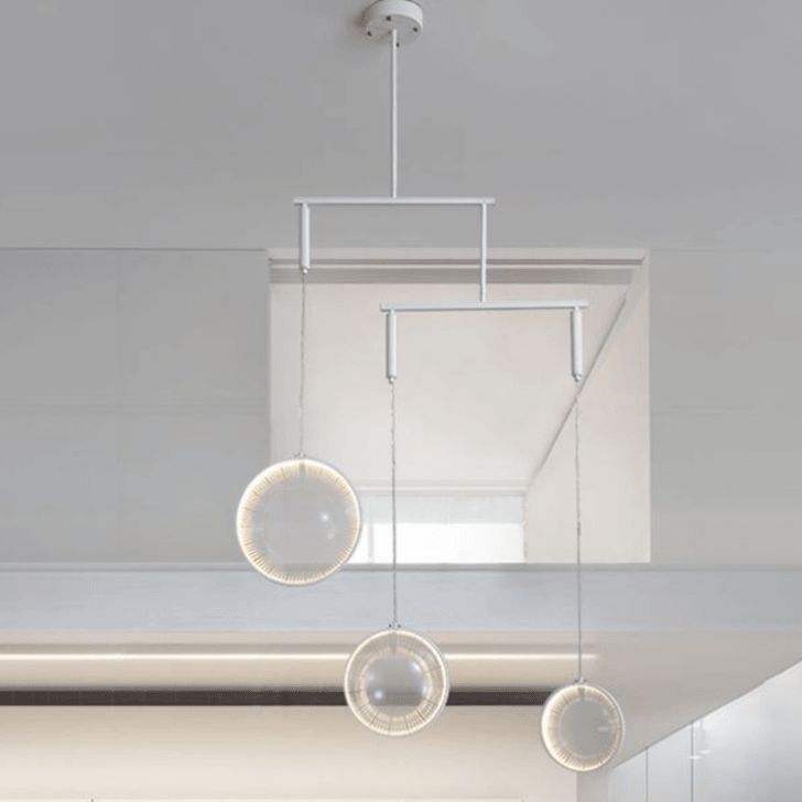 Focus Pendant Light 3heads L 27.5″ x W 5.9″ x H 98.4″ / L 70cm x W 15cm x H 250cm / White / Warm Light Pendant light
