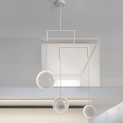 Focus Pendant Light 3heads L 27.5″ x W 5.9″ x H 98.4″ / L 70cm x W 15cm x H 250cm / White / Warm Light Pendant light