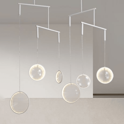 Focus Pendant Light 6heads L 68.9″ x W 11.8″ x H 98.4″ / L 175cm x W 30cm x H 250cm / White / Warm Light Pendant light