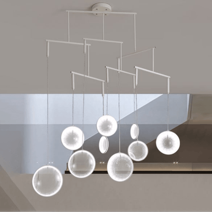 Focus Pendant Light 9heads L 78.7″ x W 11.8″ x H 98.4″ / L 200cm x W 30cm x H 250cm / White / Warm Light Pendant light