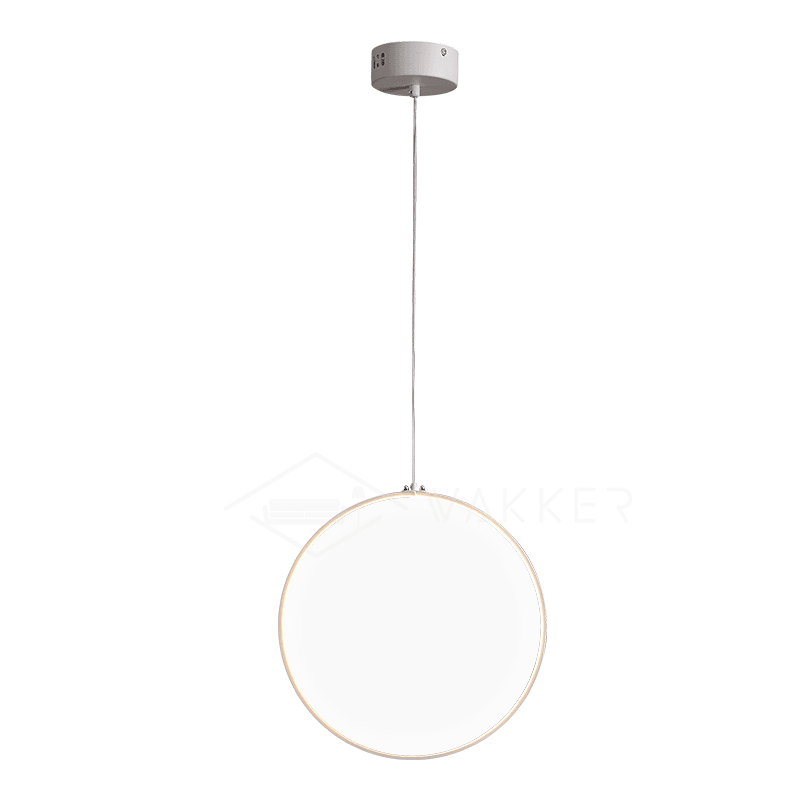 Focus Pendant Light ? 7.9’’ x 1’’ / Dia 20cm x 2.5cm / White / Warm Light Pendant light