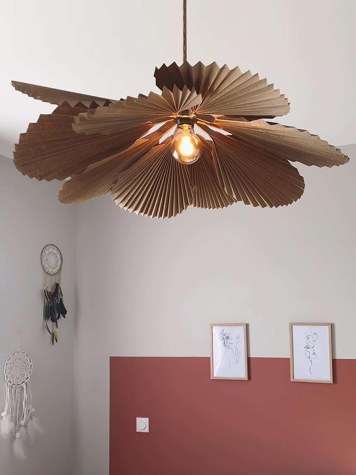 Folded Leaf Lotus Pendant Lamp Chandelier