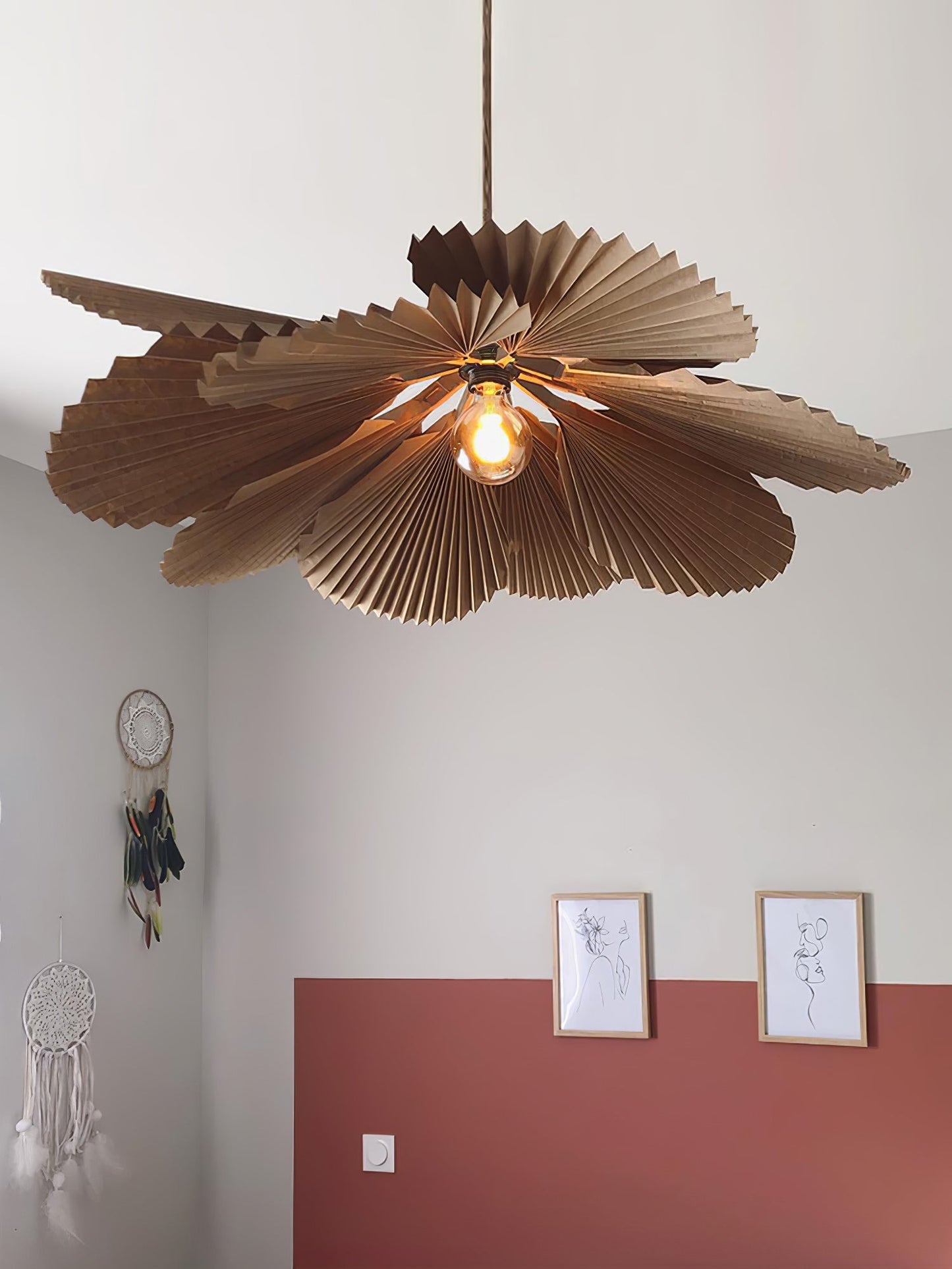 Folded Leaf Lotus Pendant Lamp Chandelier