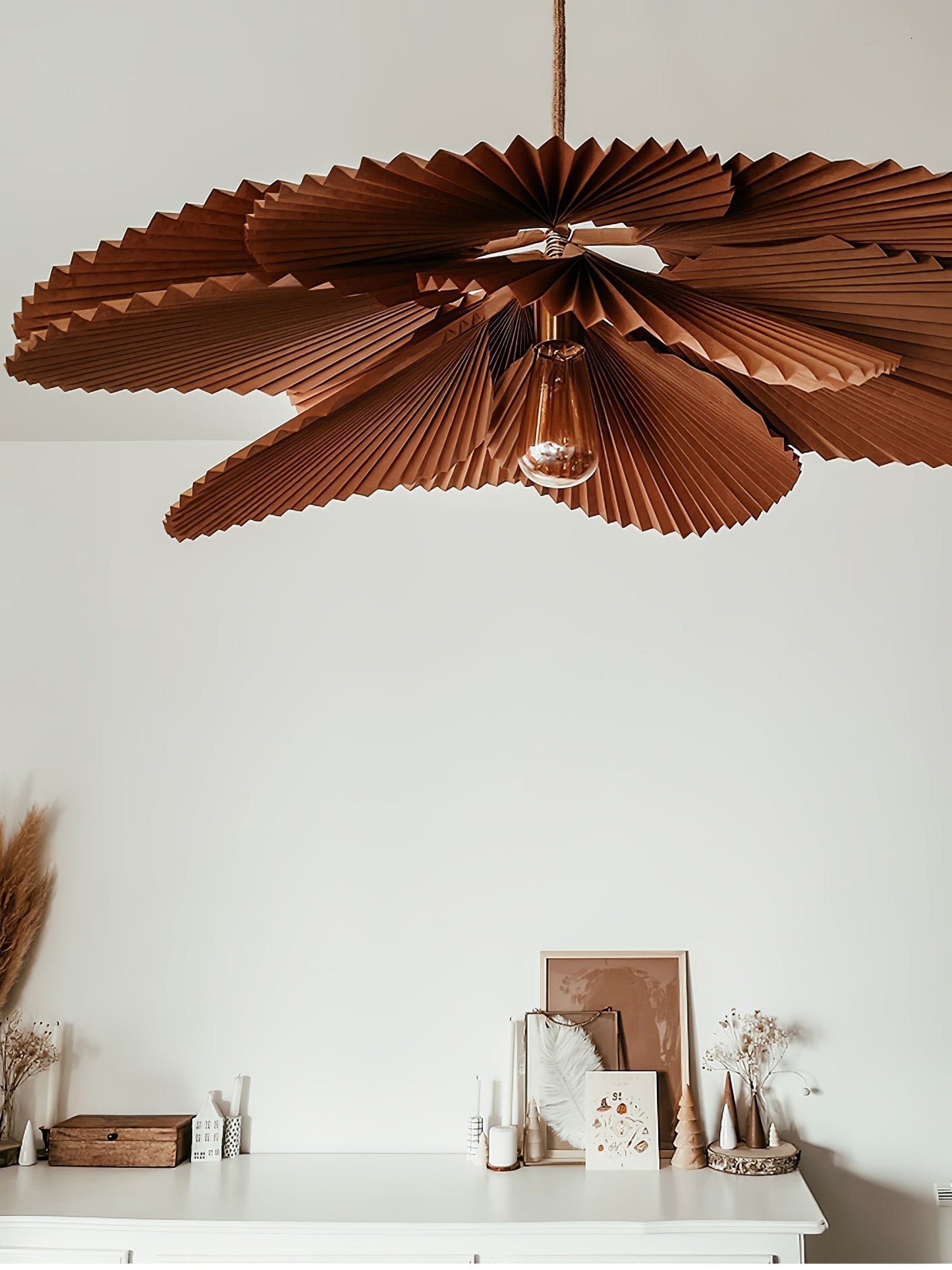 Folded Leaf Lotus Pendant Lamp Chandelier