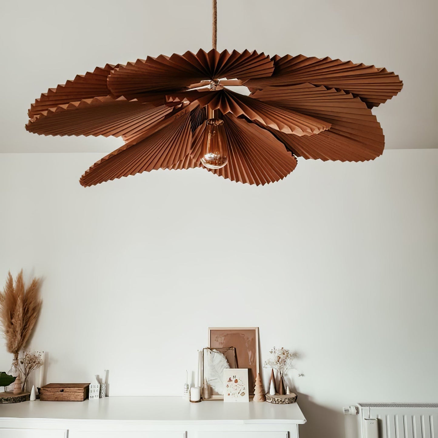 Folded Leaf Lotus Pendant Lamp Chandelier