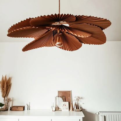 Folded Leaf Lotus Pendant Lamp Chandelier