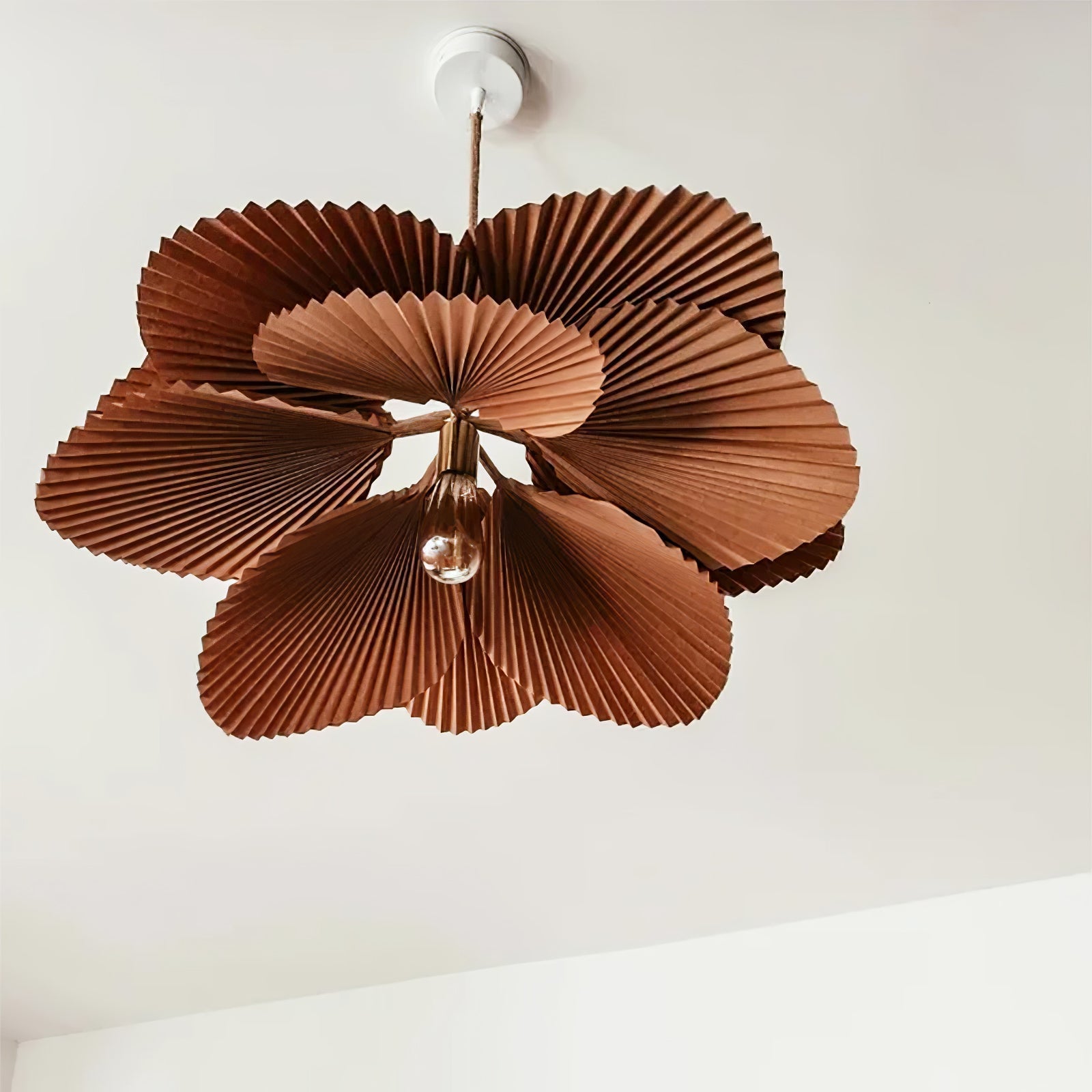 Folded Leaf Lotus Pendant Lamp Chandelier