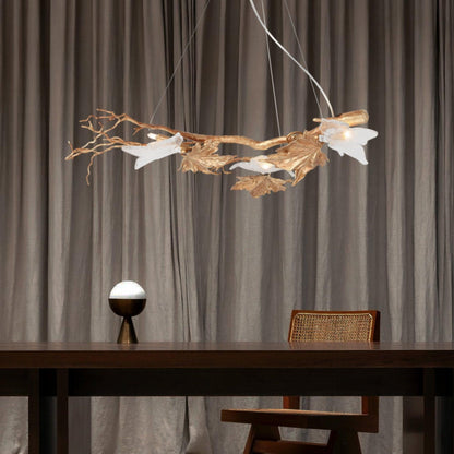 Folio Branch Brass Chandelier Pendant light