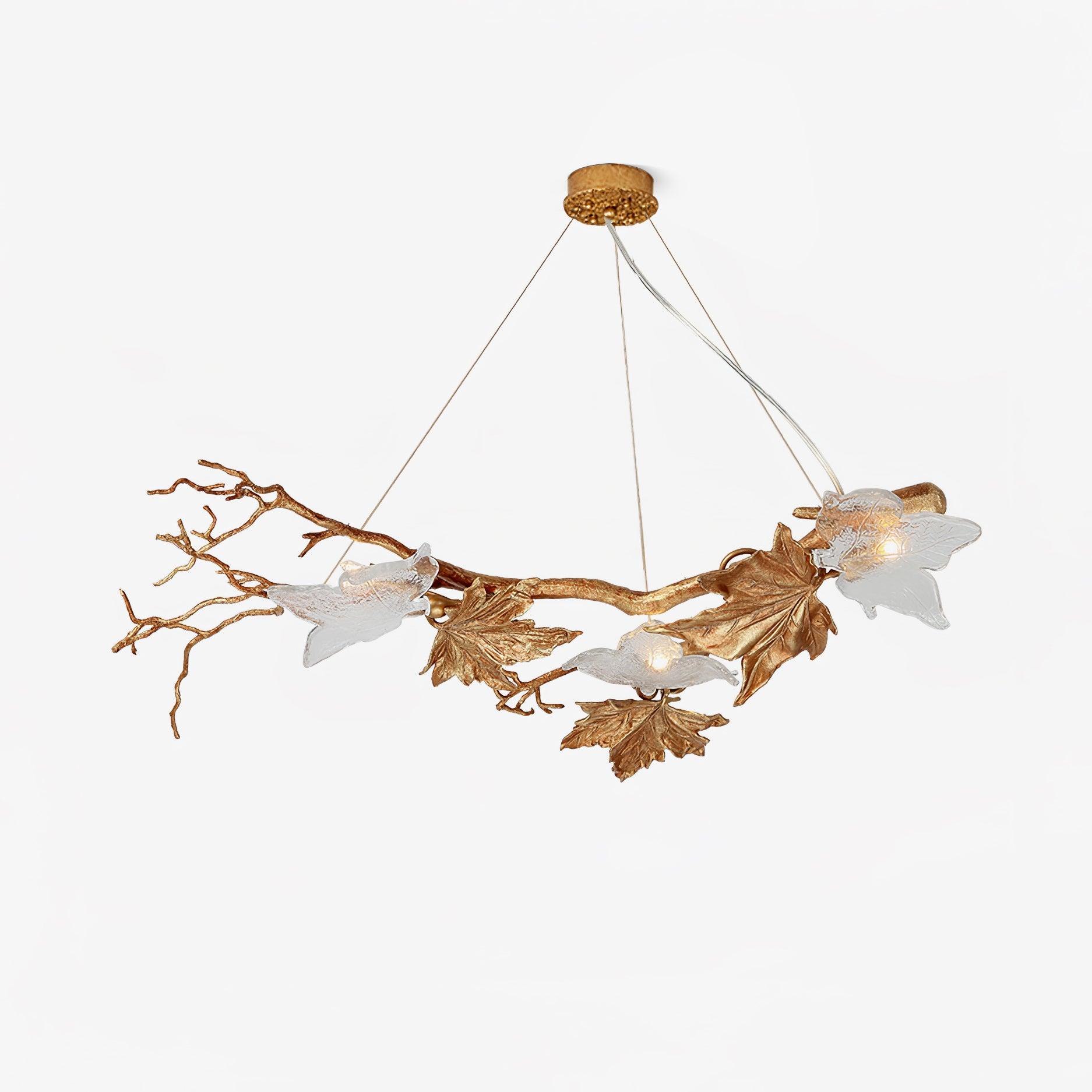 Folio Branch Brass Chandelier Pendant light