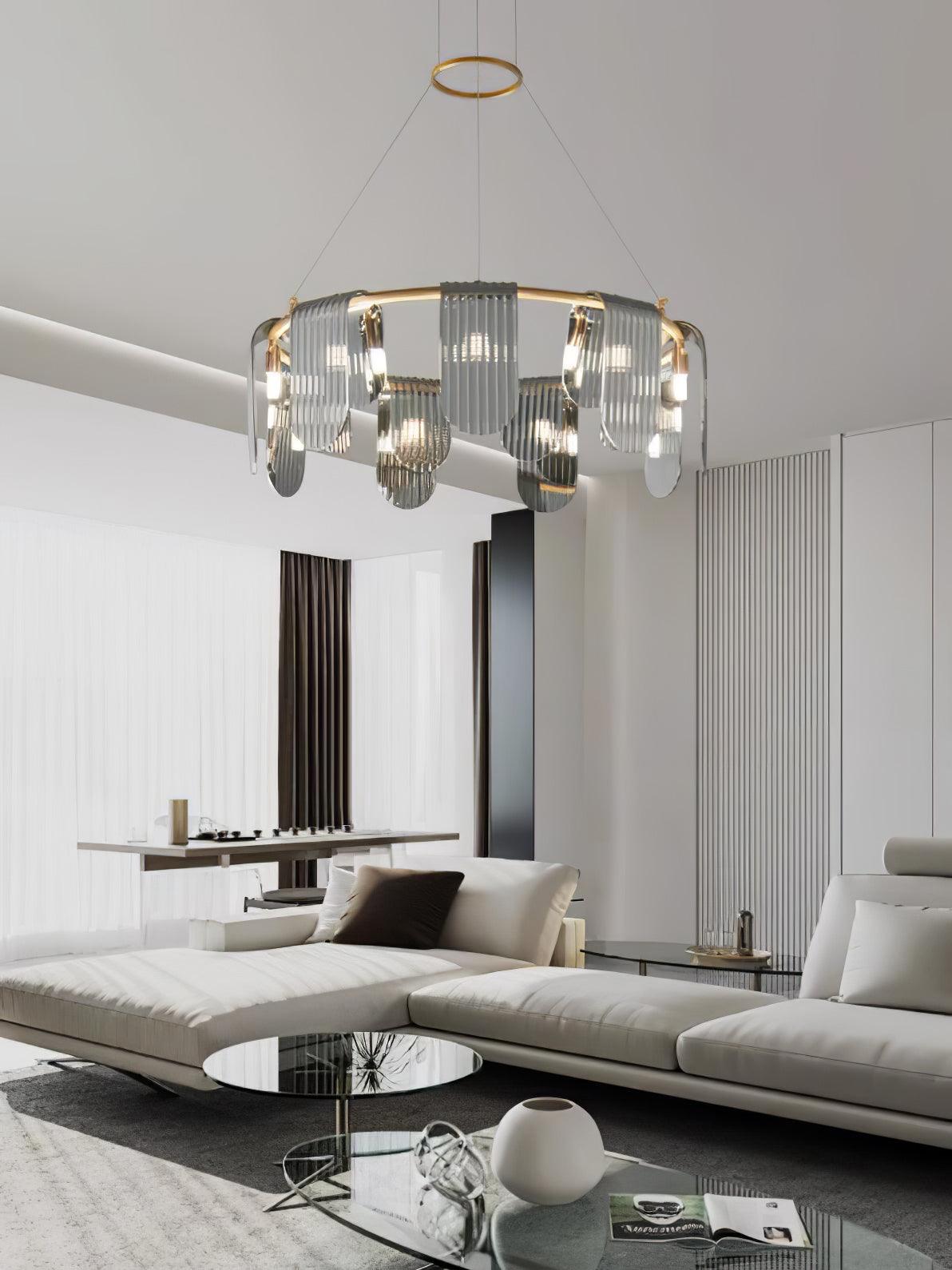 Folioles Brass Chandelier Chandelier