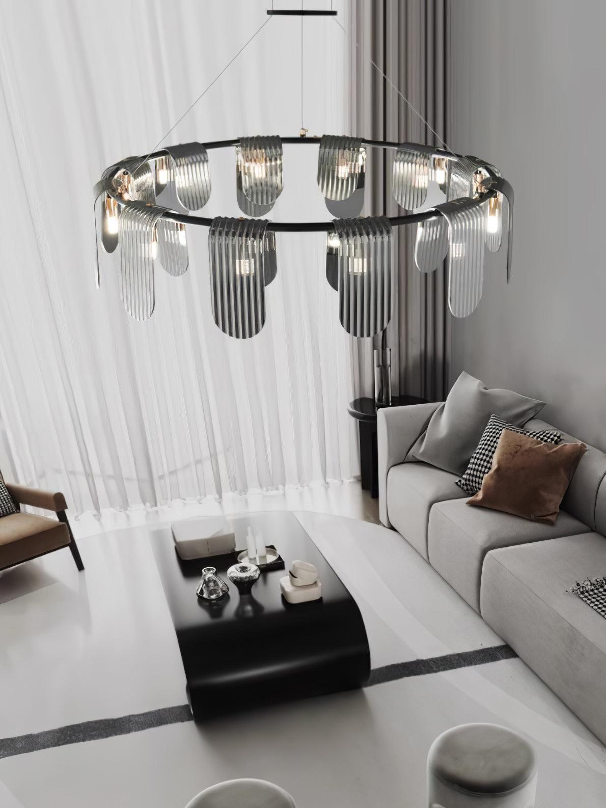Folioles Brass Chandelier Chandelier