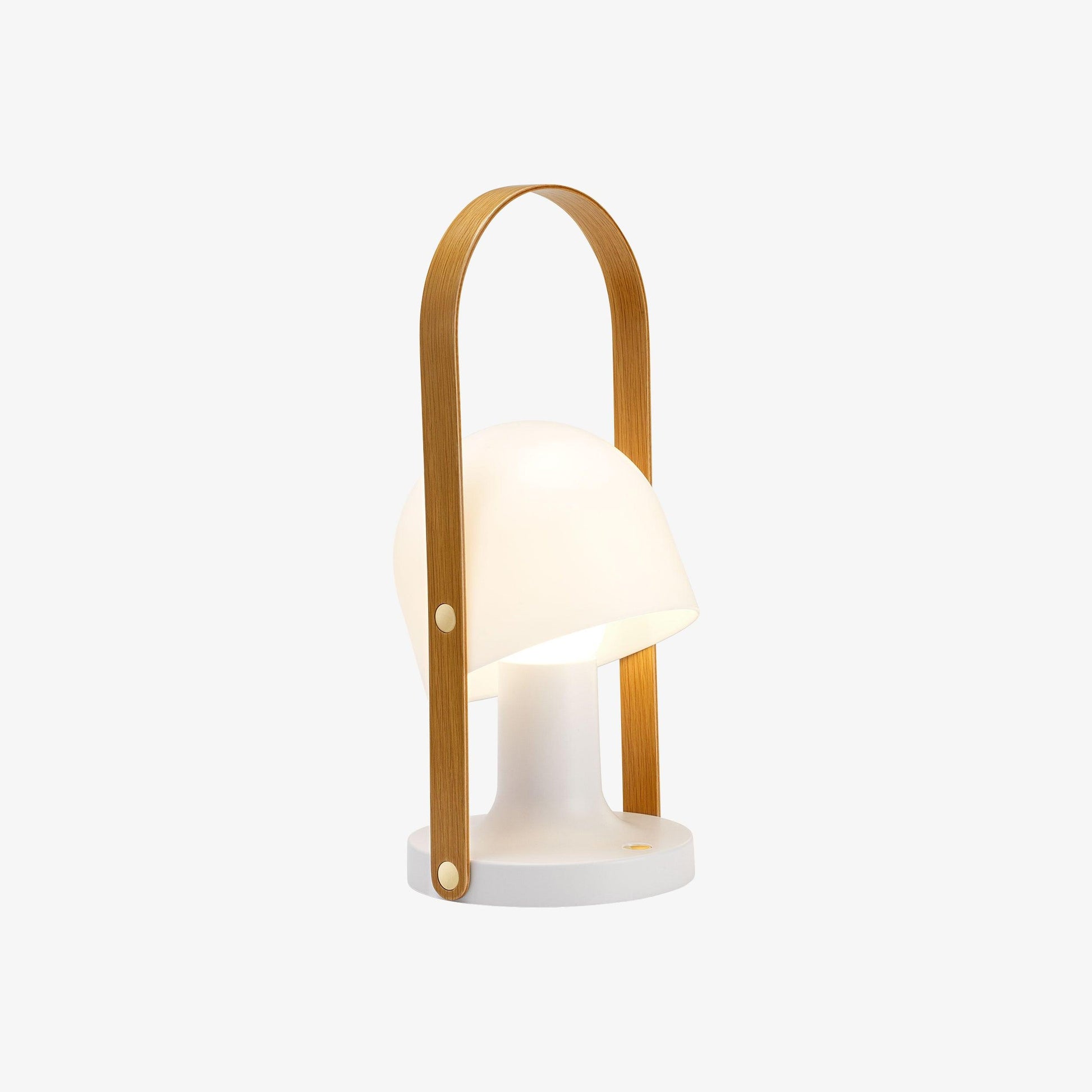 Portable Glass Charging Table Lamp ? 8.3″ x H 20.9″ / Dia 21cm x H 53cm / White / Charge Table lamp