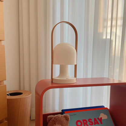 Portable Glass Charging Table Lamp ? 8.3″ x H 20.9″ / Dia 21cm x H 53cm / White / Charge Table lamp