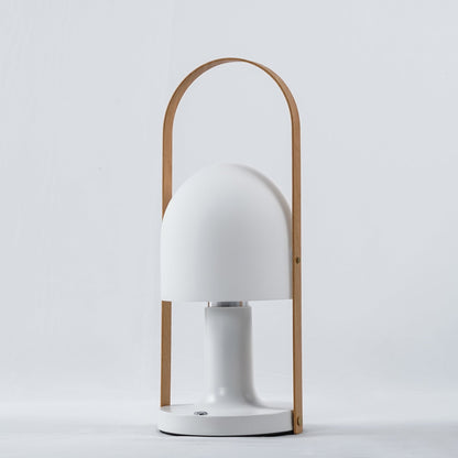 Portable Glass Charging Table Lamp ? 8.3″ x H 20.9″ / Dia 21cm x H 53cm / White / Charge Table lamp