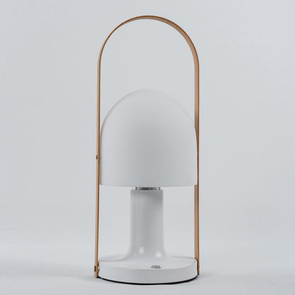 Portable Glass Charging Table Lamp ? 8.3″ x H 20.9″ / Dia 21cm x H 53cm / White / Charge Table lamp